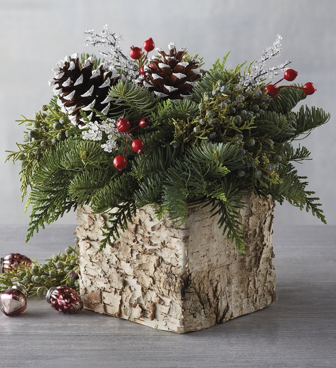 Holiday Birch Centerpiece