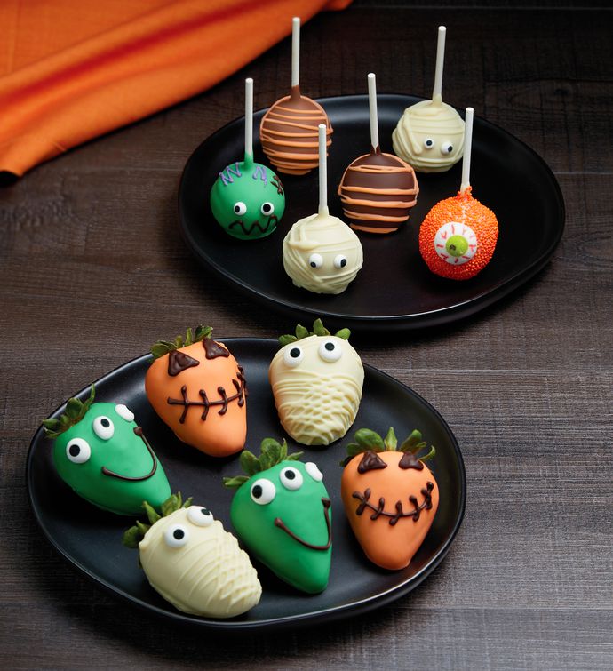 Monster Dipped Strawberries and Cake Pops