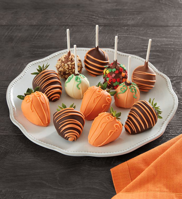 Pumpkin Patch&trade; Dipped Strawberries and Cake Pops