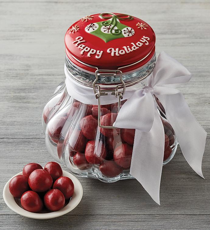Happy Holidays Jar of Cherries
