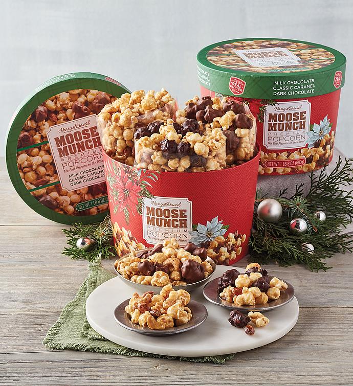 Moose Munch Premium Popcorn Holiday Drum   Pack