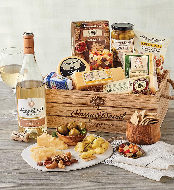 Deluxe Cheese Crate with Wine | Harry