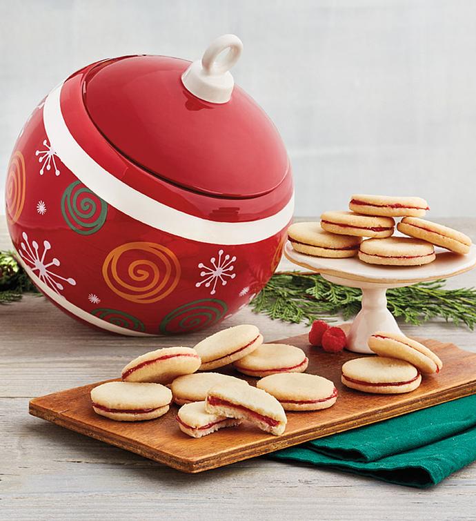 Ornament Cookie Jar with Cookies
