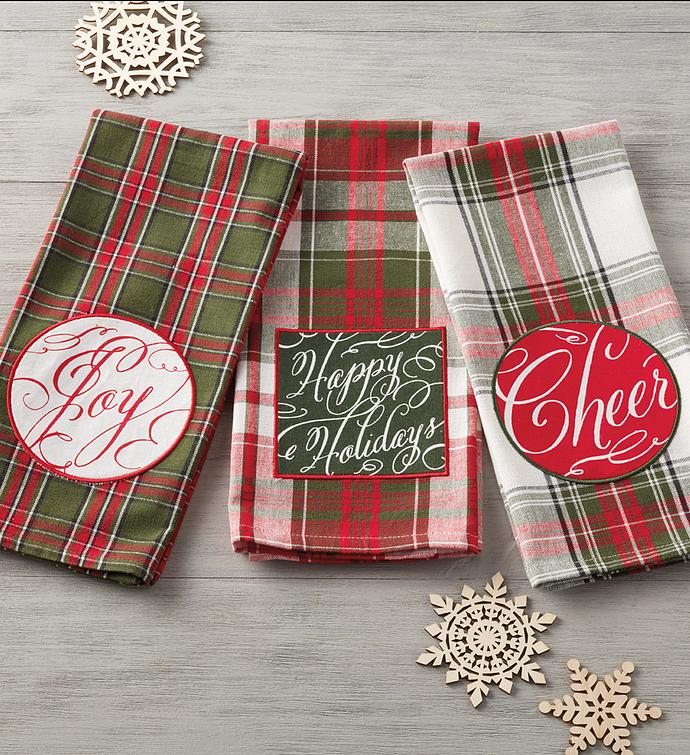 Holiday Embellished Towels
