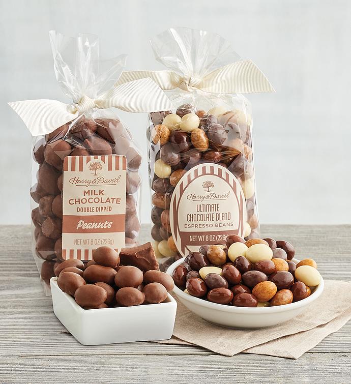 Chocolate Covered Espresso Beans and Peanuts