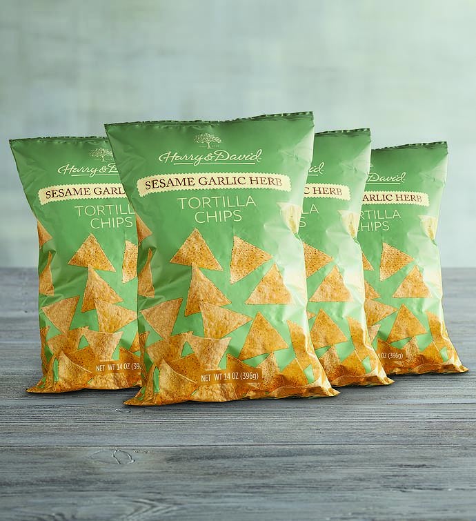 Sesame Garlic Chips   4 Pack