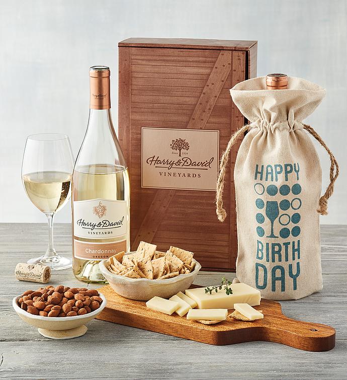 Birthday White Wine Box Harry David