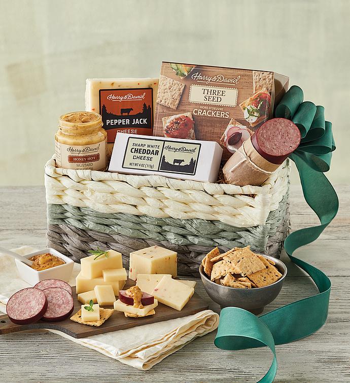 Gourmet Cheese and Sausage Gift Basket Box For Christmas 