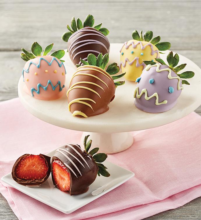 Easter Egg Chocolate Covered Strawberries &#8211; 6 Count
