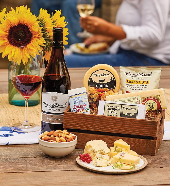 Gourmet Cheese Gift with Wine Wine Gifts Harry & David