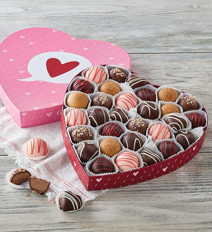 Chocolate Truffles in Valentine's Day Heart Box Harry