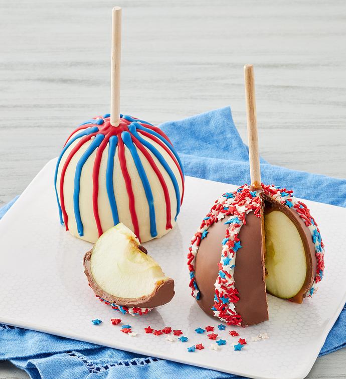 Patriotic Belgian Chocolate Dipped Apples