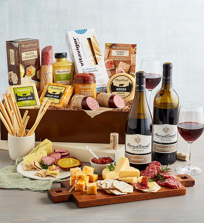 Meat, Cheese, and Wine Gift Box | Harry & David