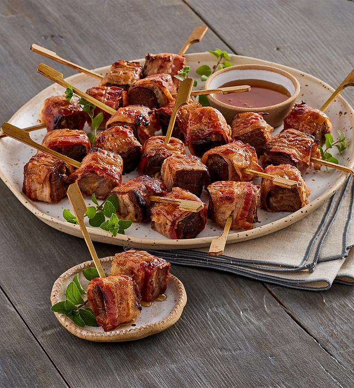 Beef Short Rib and Bacon Skewers