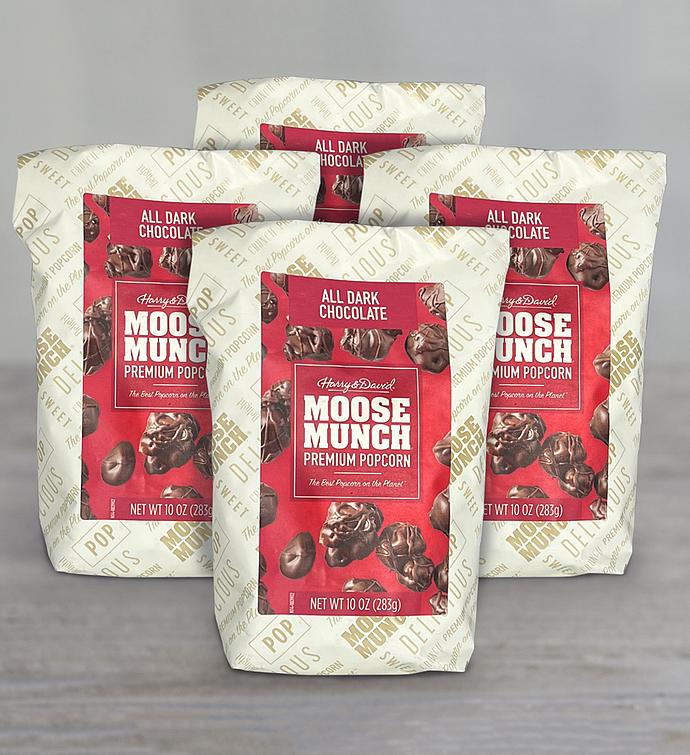 Moose Munch® Premium Popcorn All Dark Chocolate   4 Pack
