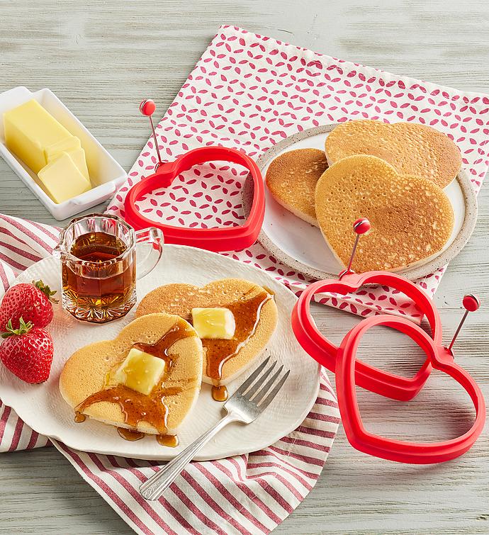 Heart-Shaped Egg and Pancake Mold - Set of 3