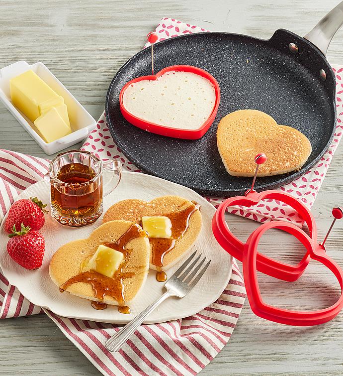 Heart-Shaped Egg and Pancake Mold - Set of 3