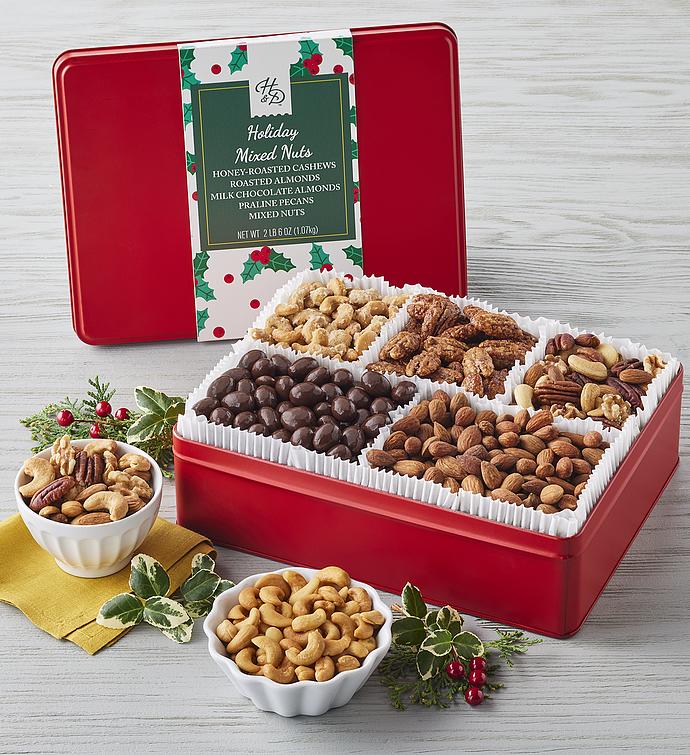 Deluxe Holiday Mixed Nuts Gift Tin