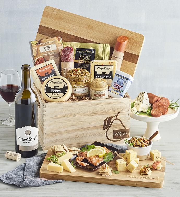 Meat, Cheese, and Wine Gift Box