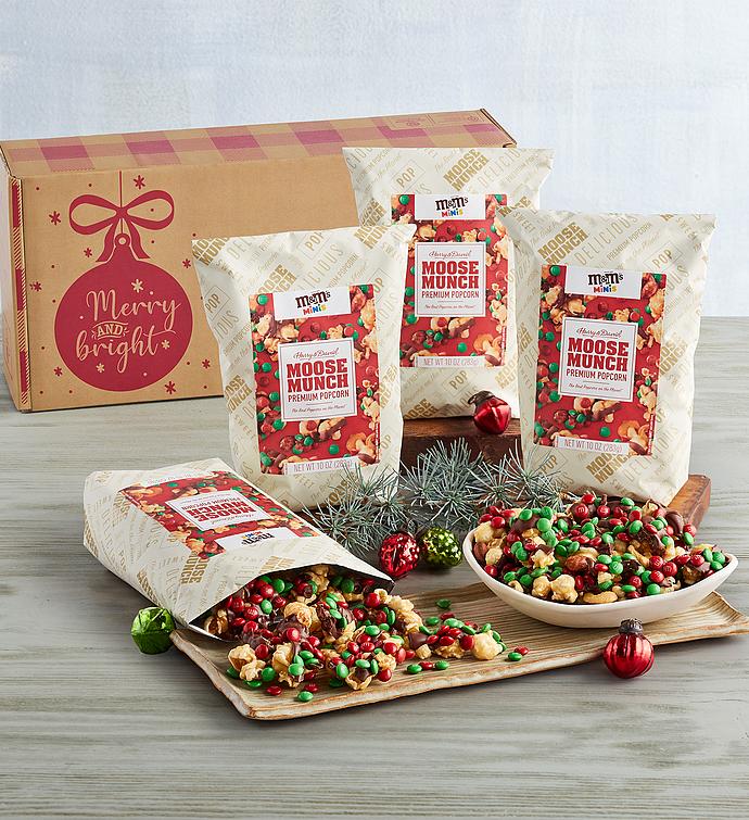 Holiday Moose Munch® Premium Popcorn M&M'S® Minis 4 Pack
