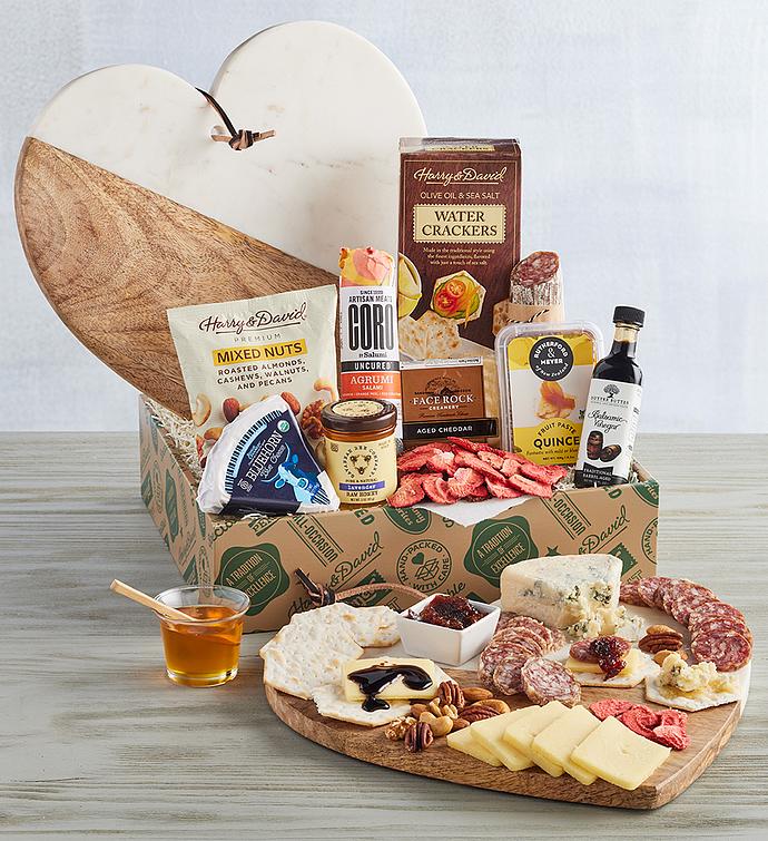 Deluxe Heart Shaped Charcuterie and Cheese Tray