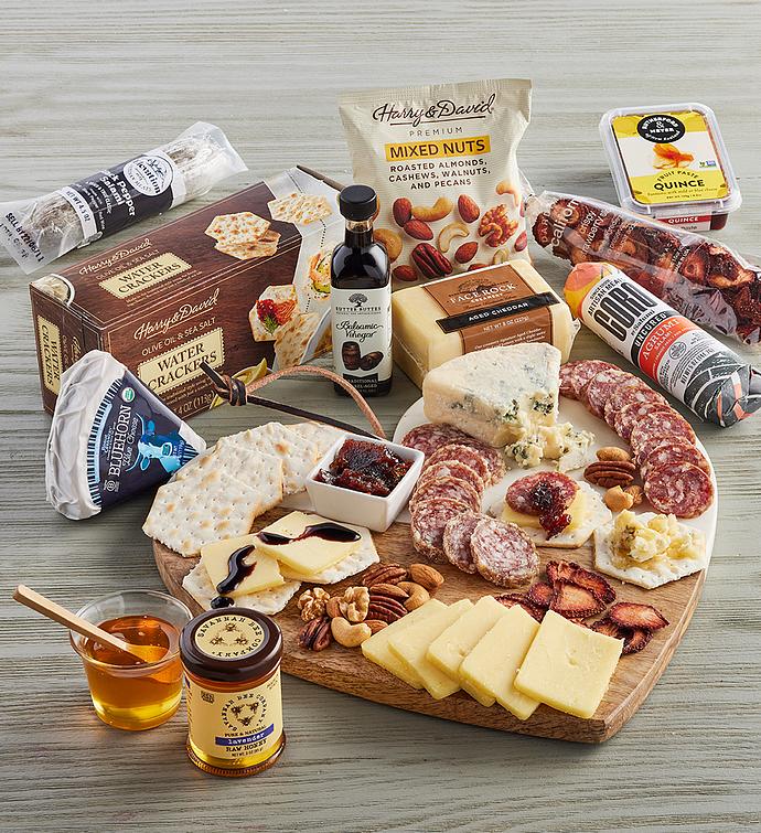 Deluxe Heart Shaped Charcuterie and Cheese Tray