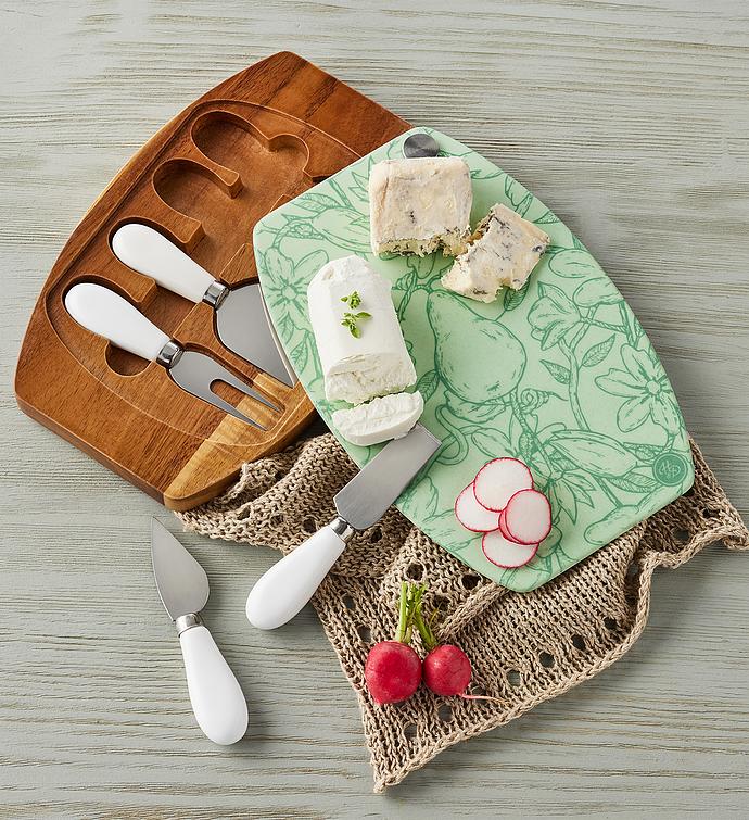 Serving Board with Cheese Knives 