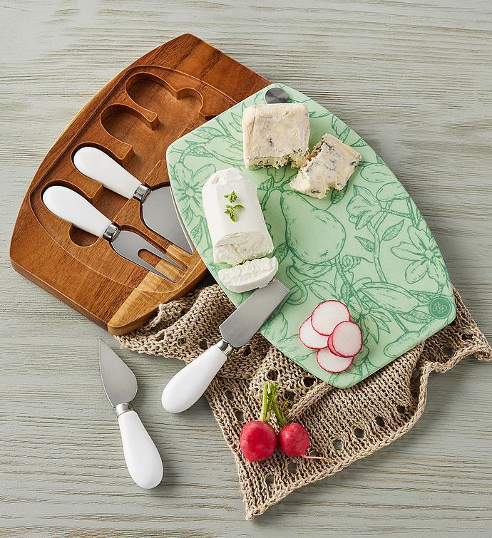 Serving Board with Cheese Knives