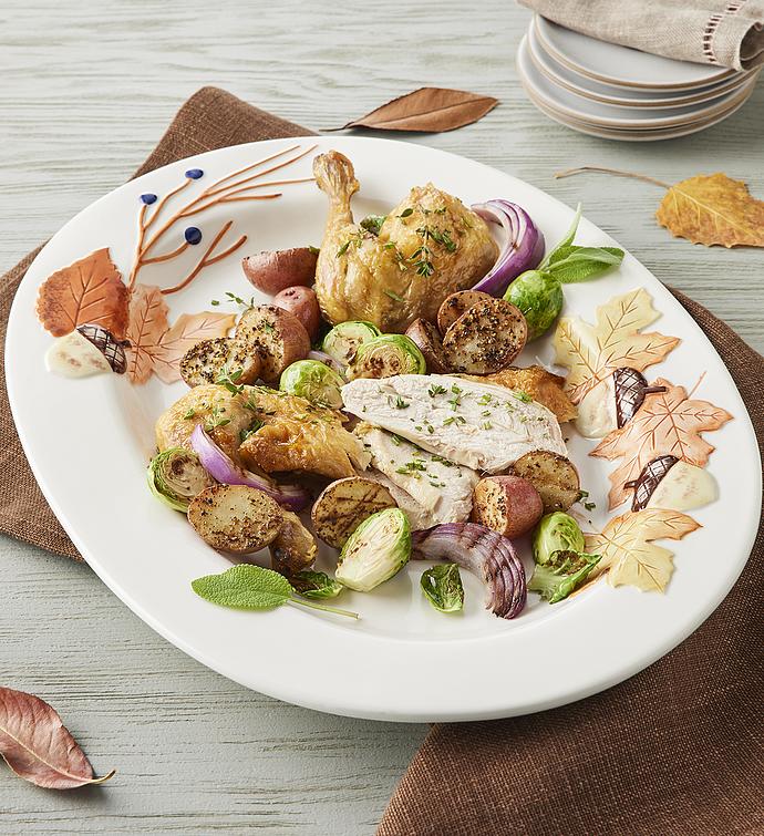 Fall Leaves Turkey Platter 