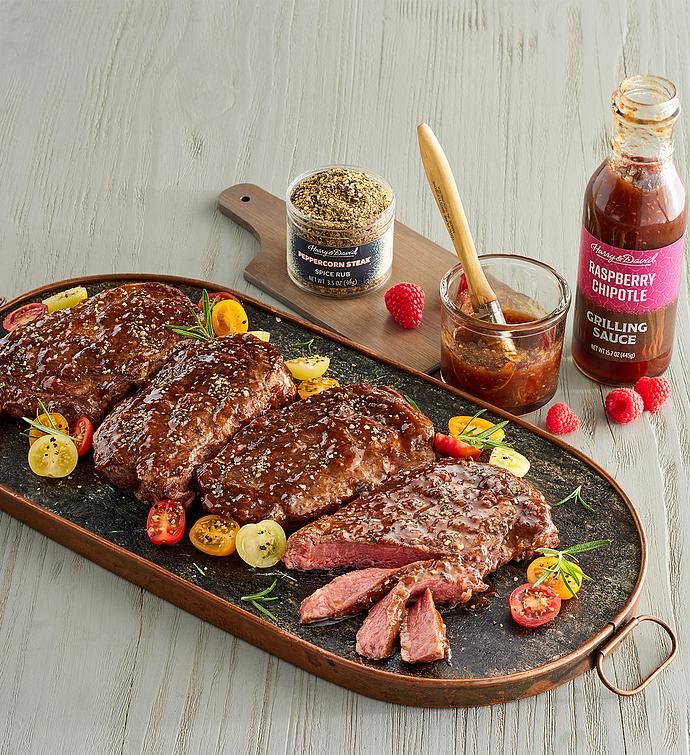 Raspberry Chipotle Ribeye Steaks