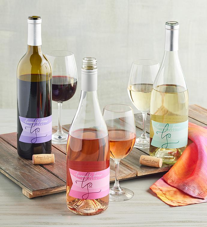 Lucca & Sons™ Wine Trio Red, White, and Rosé