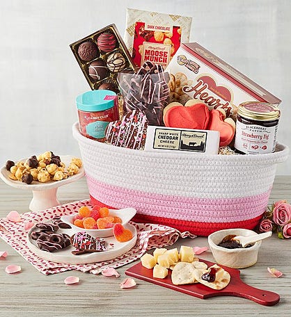 Valentines Day Cooking Gift Basket Items Kitchen Baking Fun Cookbook  Cookies NEW