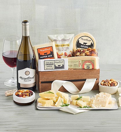 Gourmet Cheese Gift with Wine