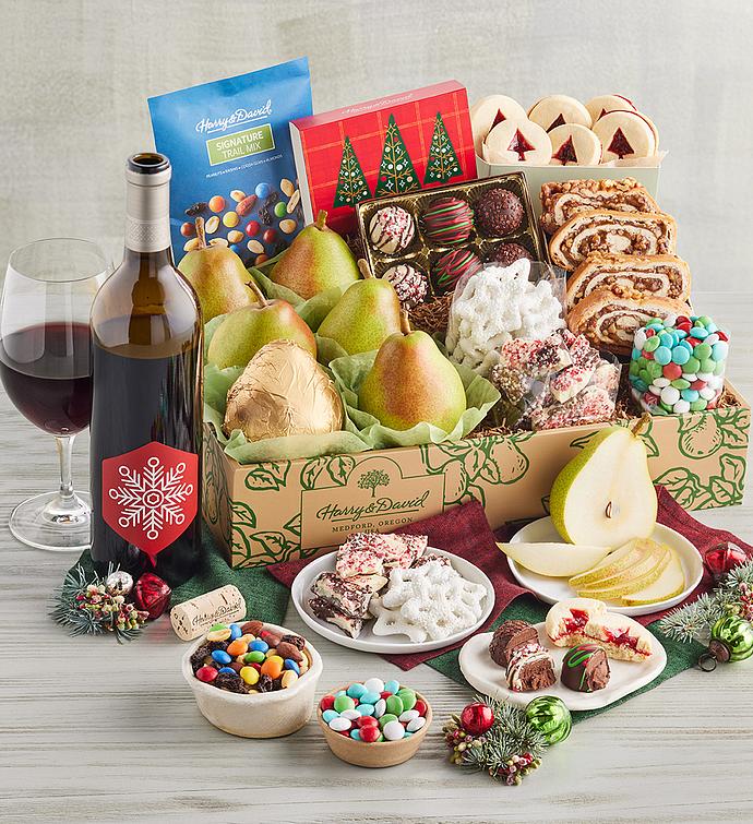 Grand Christmas Gift Box with Wine