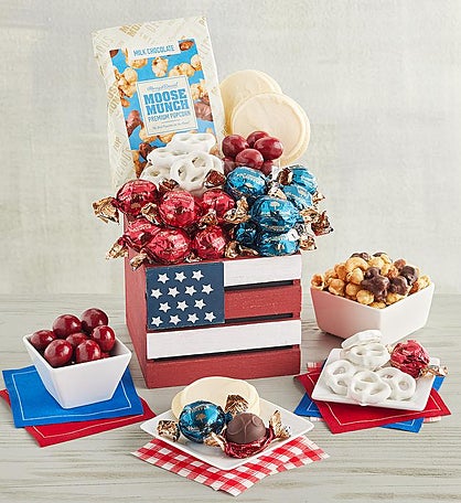 Red, White, and Blue Gift Box