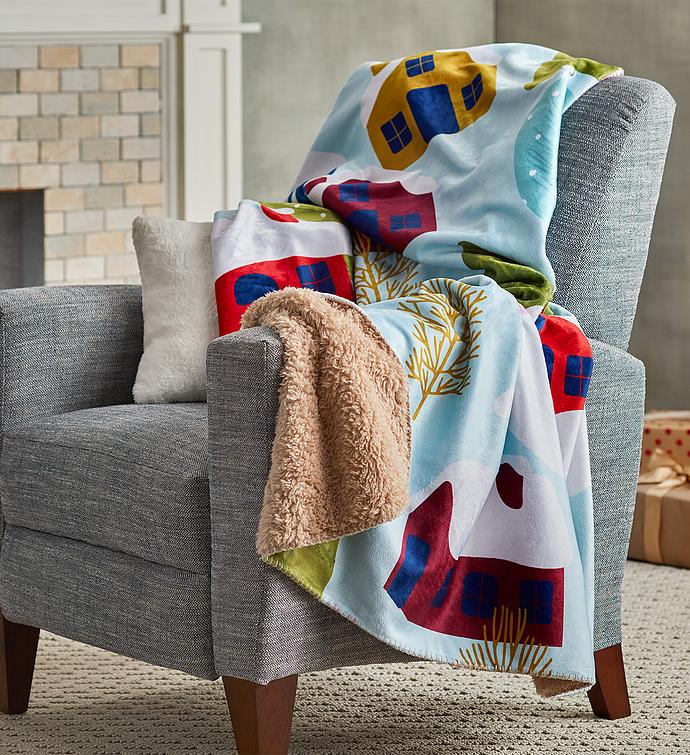 Fleece discount lined throw