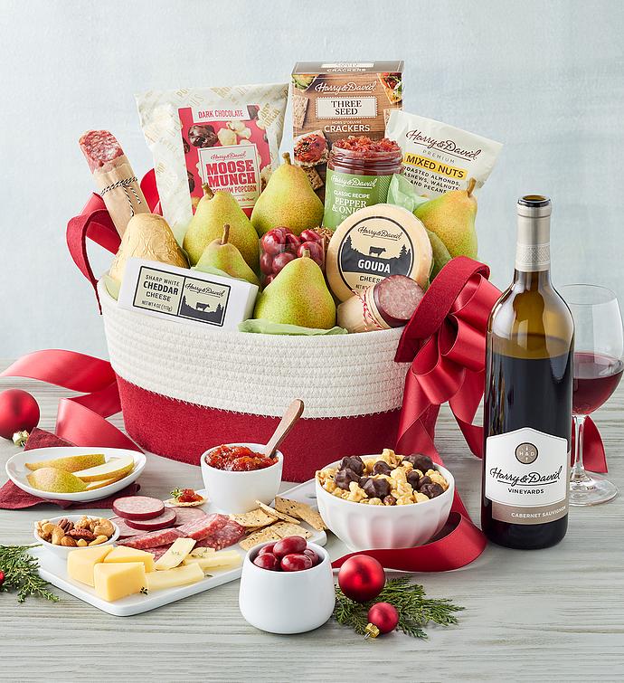 Season's Best Gift Basket with Wine