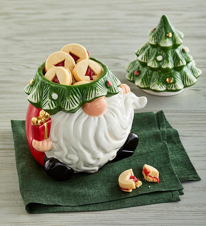 Gnome Cookie Jar with Cookies