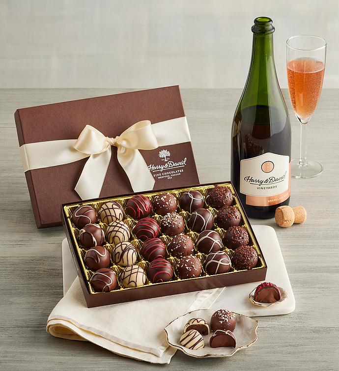 Chocolate Truffles and Sparkling Rosé