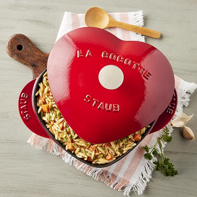 Staub® Enamel Cast Iron Heart Dutch Oven - 1.75 qt