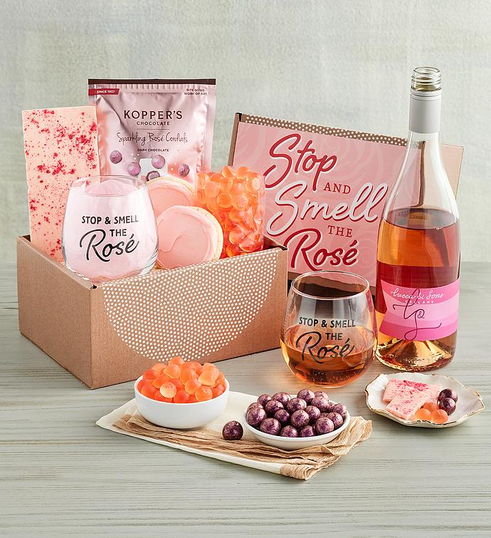 "Stop and Smell the Rosé" Wine Gift Box