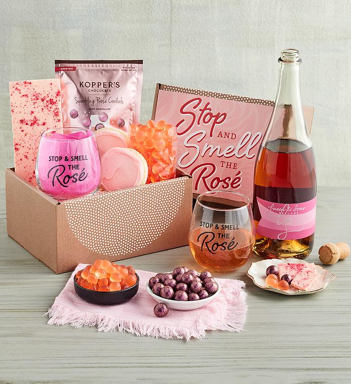 "Stop and Smell the Rosé" Gift