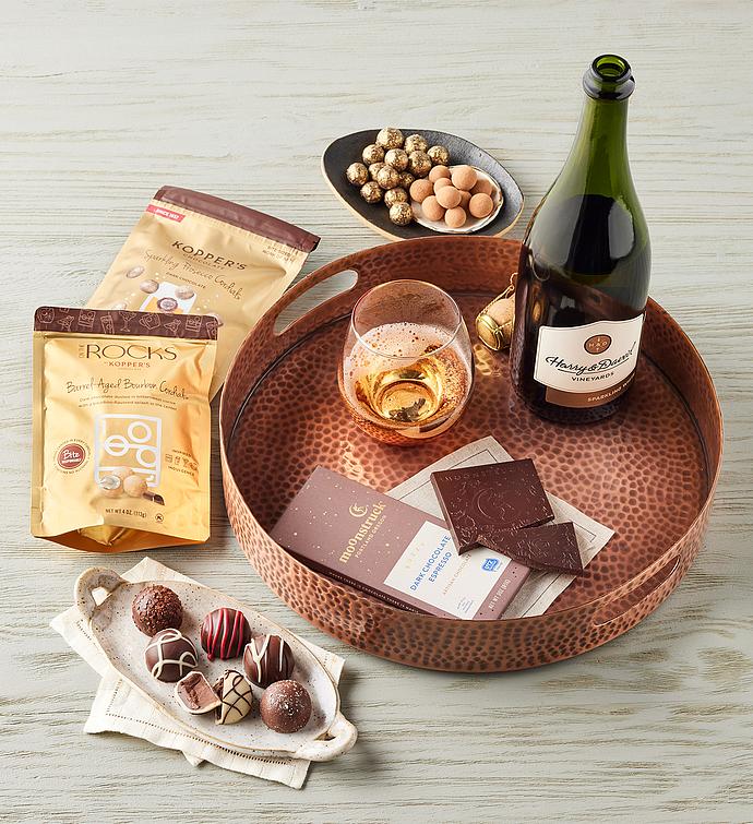 Savor And Celebrate Gift Box With Copper Tray 