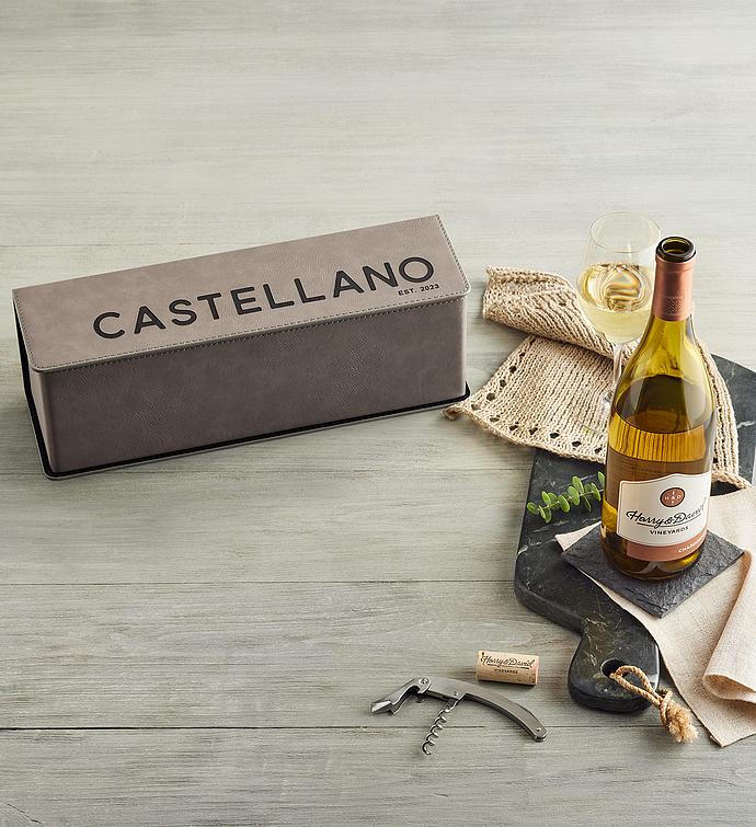 Personalized Wine Box with Tools and Wine