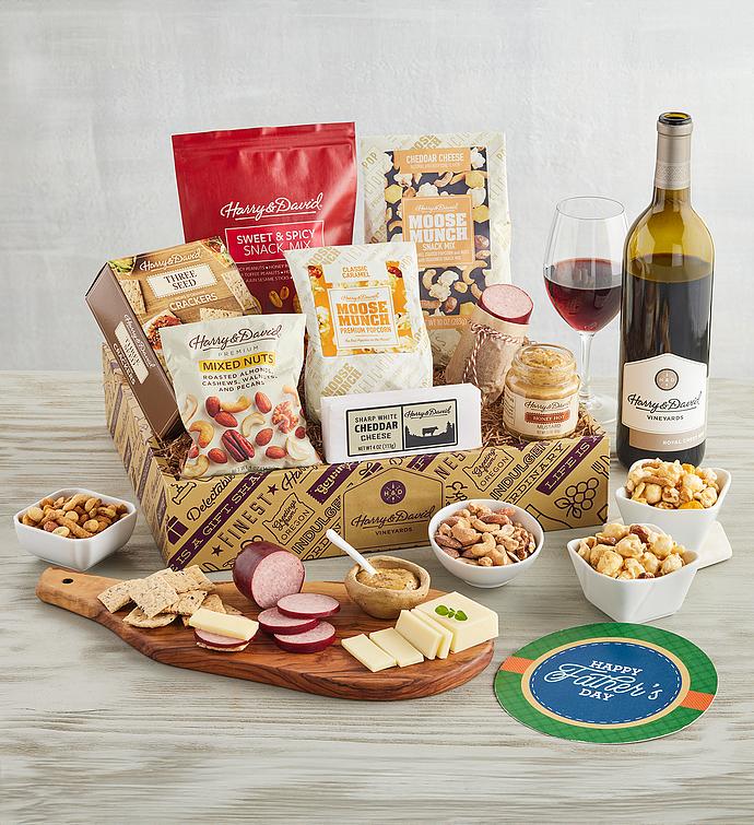 Dad's Savory Snack Box with Wine