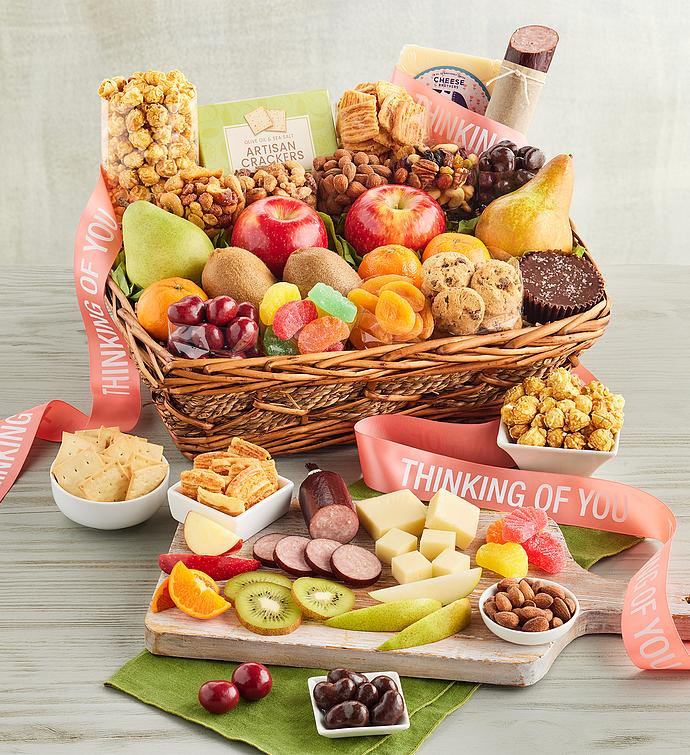 &quot;Thinking of You&quot; Fruit and Sweets Gift Basket