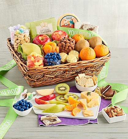 "You Rock" Fruit and Sweets Gift Basket