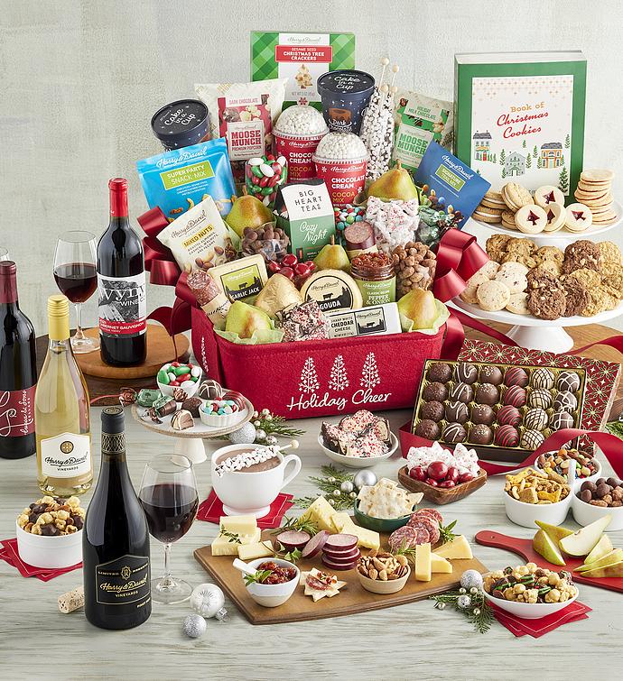 Colossal Christmas Basket with Wine