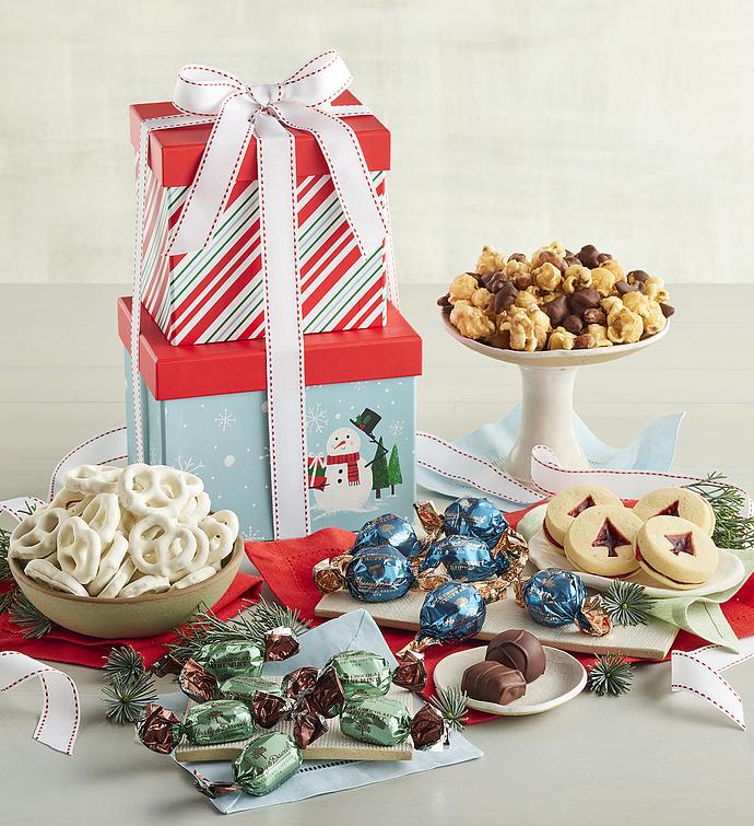 Holiday Tower of Sweet Treats