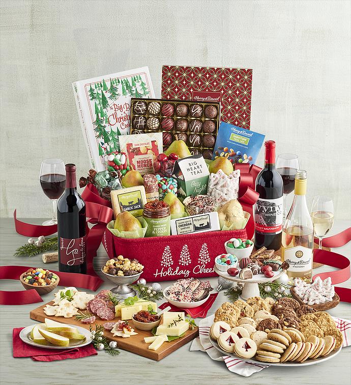 Ultimate Christmas Gift Basket with Wine